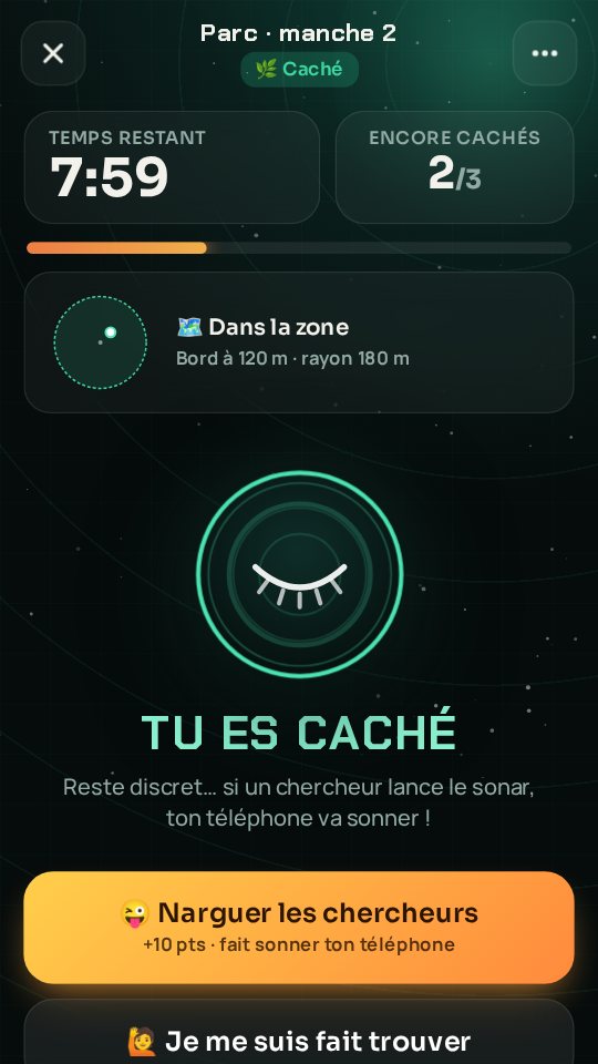 Écran du caché