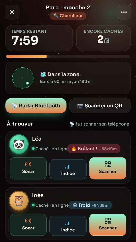 Écran du chercheur