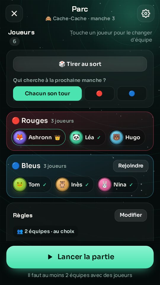 Salon avec les équipes